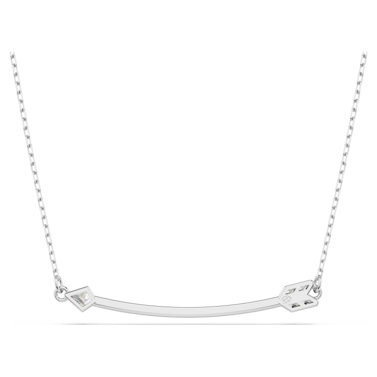 Idyllia pendant Mixed cuts, Arrow, White, Rhodium plated